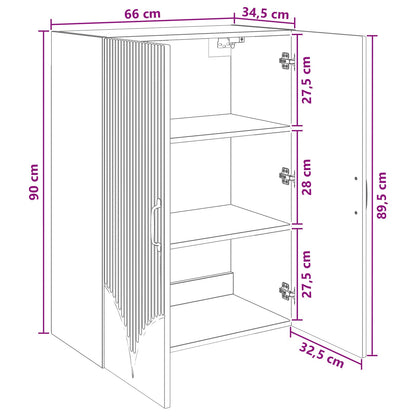vidaXL Wall-Mounted Cabinet 66 x 34.5 x 90 cm Engineered Wood