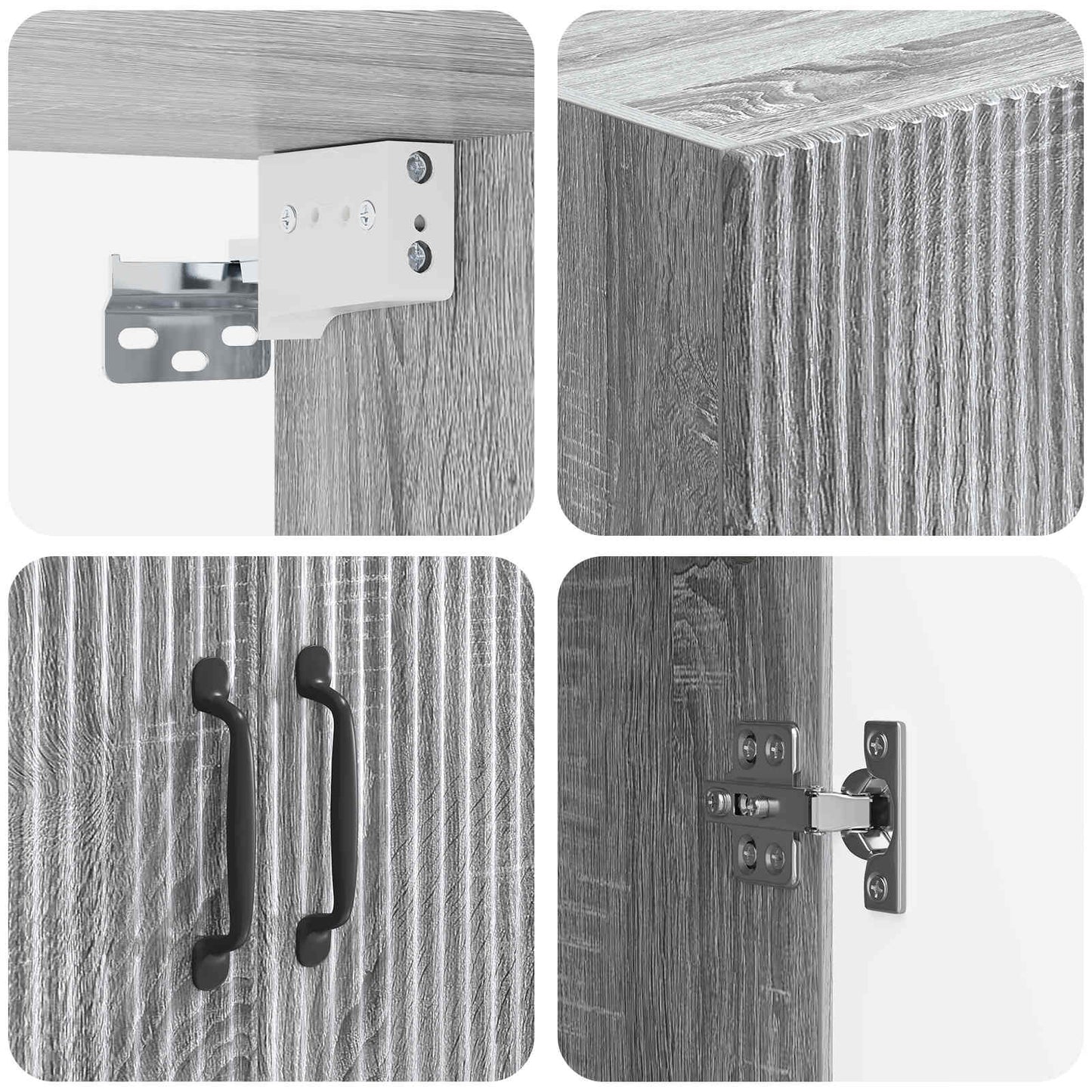 vidaXL Wall-Mounted Cabinet 66 x 34.5 x 90 cm Engineered Wood
