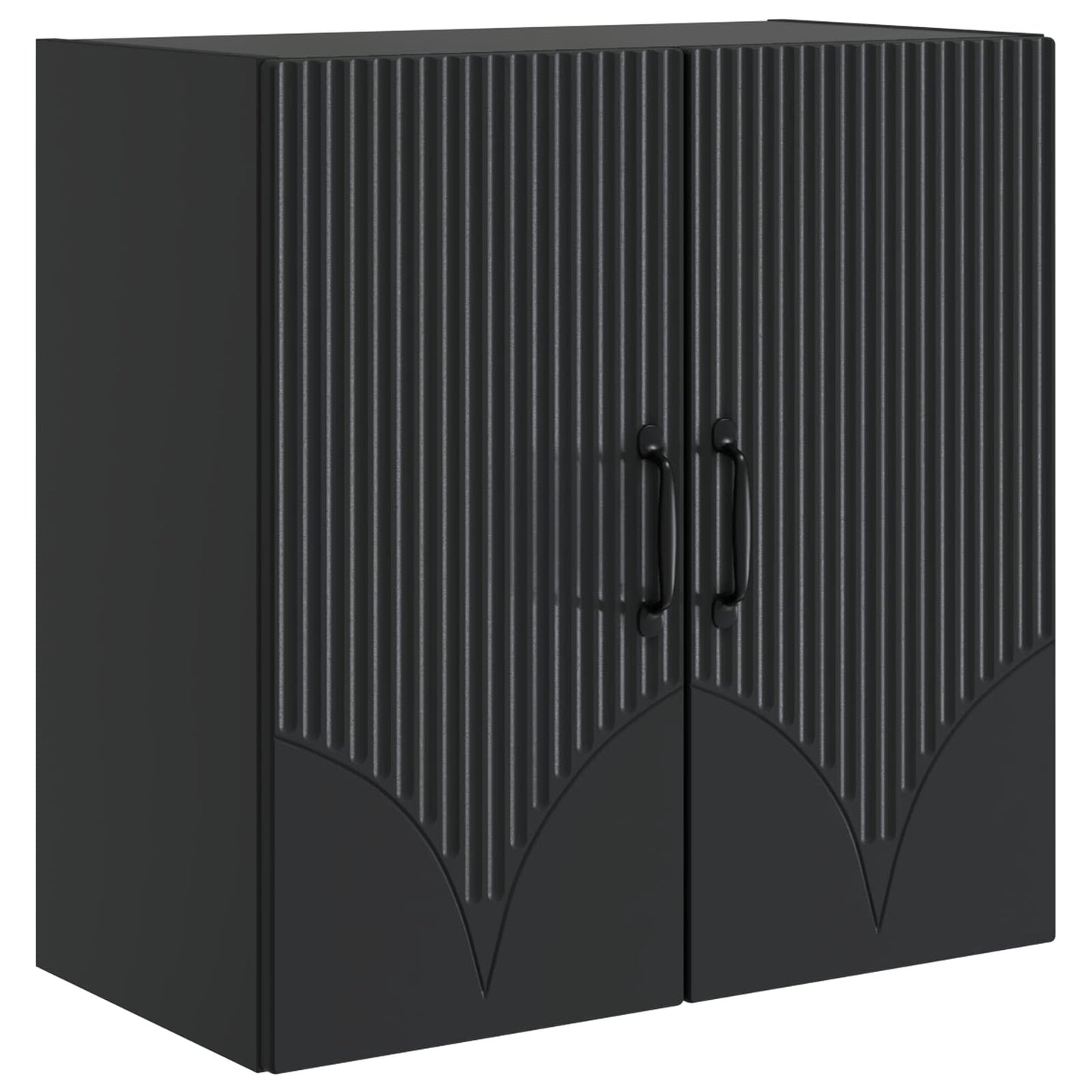 vidaXL Wall-Mounted Cabinet Black 59 x 31 x 60 cm Engineered Wood