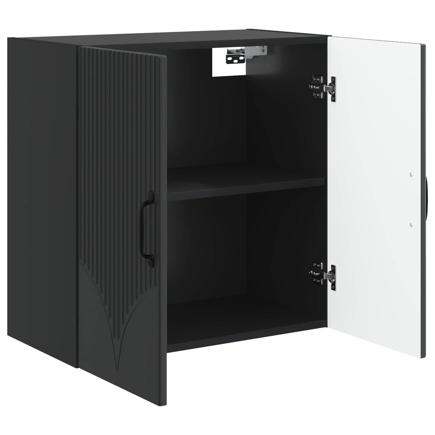 vidaXL Wall-Mounted Cabinet Black 59 x 31 x 60 cm Engineered Wood