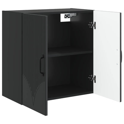 vidaXL Wall-Mounted Cabinet Black 59 x 31 x 60 cm Engineered Wood
