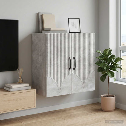 vidaXL Wall-Mounted Cabinet Concrete Grey 59 x 31 x 60 cm