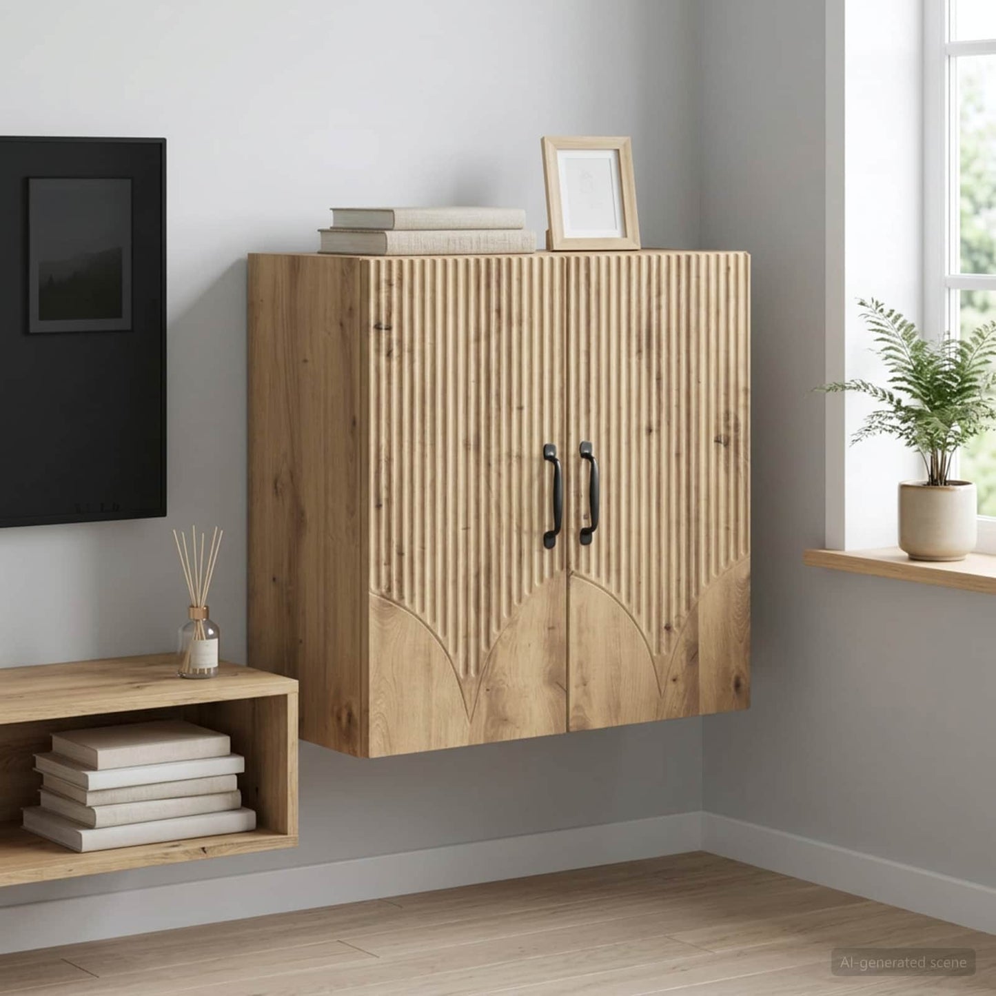vidaXL Wall-Mounted Cabinet Artisan Oak 59 x 31 x 60 cm