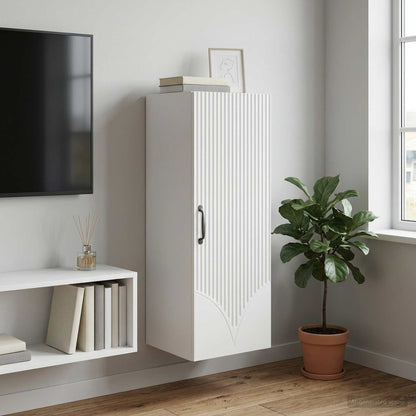vidaXL Wall-Mounted Cabinet White 33 x 34.5 x 90 cm Engineered Wood