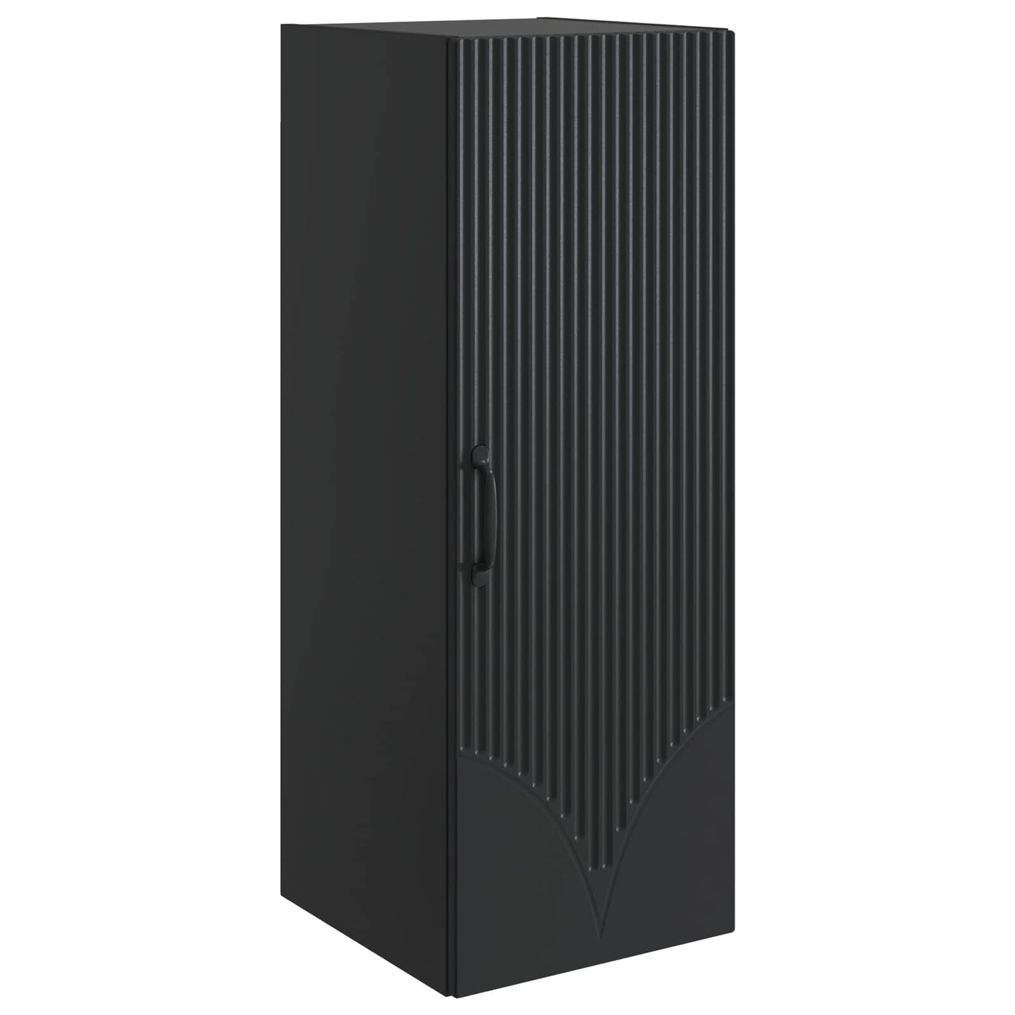 vidaXL Wall-Mounted Cabinet Black 33 x 34.5 x 90 cm Engineered Wood