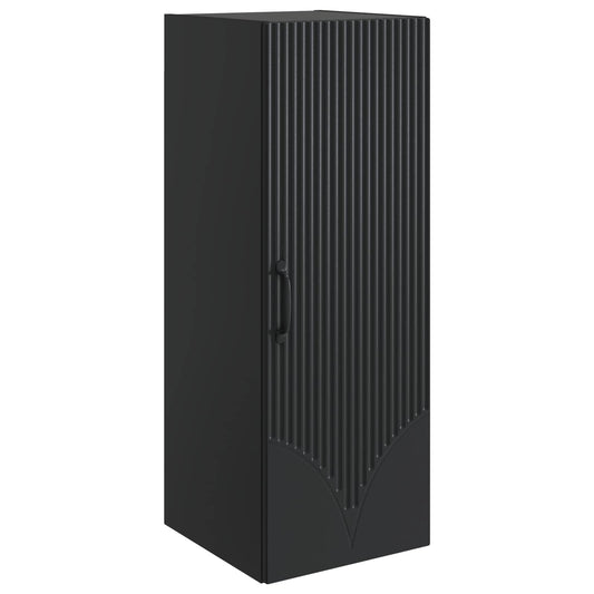 vidaXL Wall-Mounted Cabinet Black 33 x 34.5 x 90 cm Engineered Wood