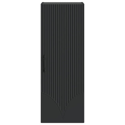 vidaXL Wall-Mounted Cabinet Black 33 x 34.5 x 90 cm Engineered Wood