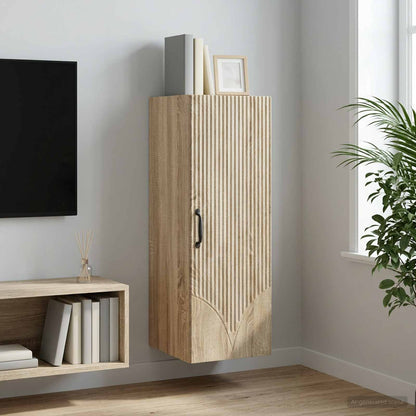vidaXL Wall-Mounted Cabinet Sonoma Oak 33 x 34.5 x 90 cm