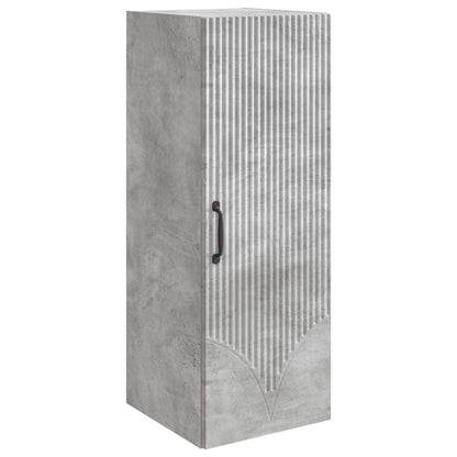 vidaXL Wall-Mounted Cabinet Concrete Grey 33 x 34.5 x 90 cm