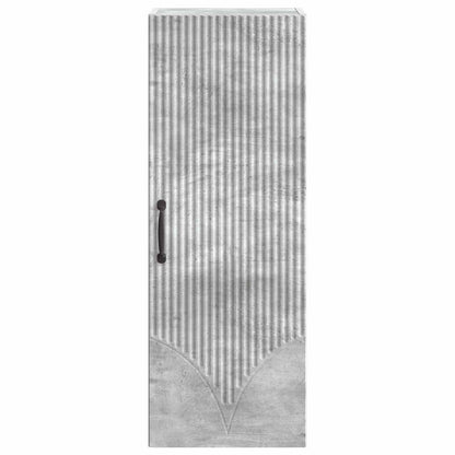 vidaXL Wall-Mounted Cabinet Concrete Grey 33 x 34.5 x 90 cm