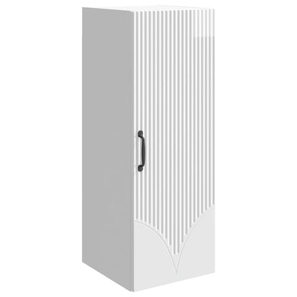 vidaXL Wall-Mounted Cabinet High Gloss White 33 x 34.5 x 90 cm