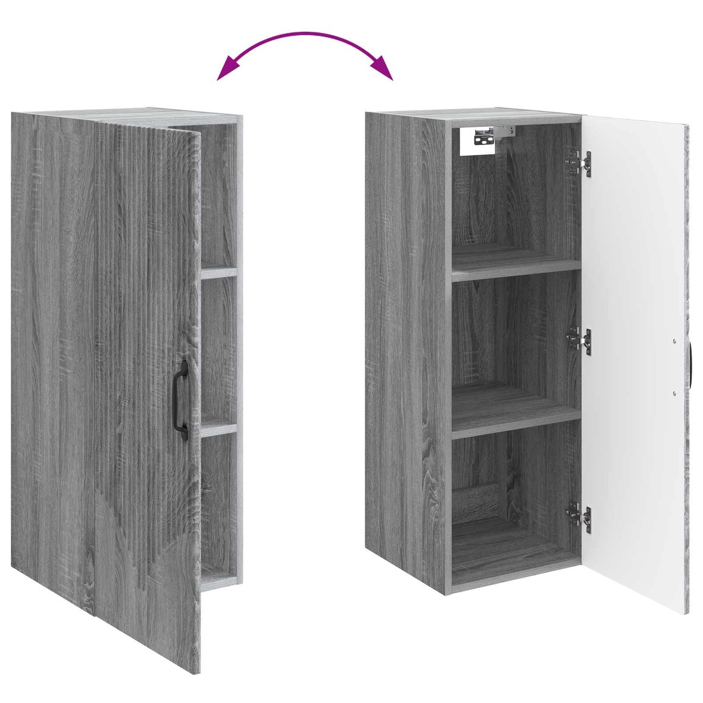 vidaXL Wall-Mounted Cabinet 33 x 34.5 x 90 cm Engineered Wood