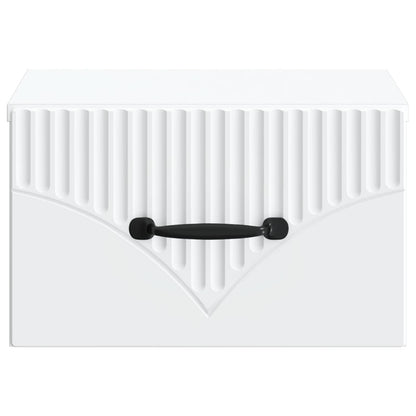 vidaXL Wall-Mounted Bedside Cabinet White 34.5 x 33 x 20 cm