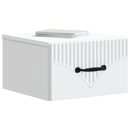 vidaXL Wall-Mounted Bedside Cabinet White 34.5 x 33 x 20 cm