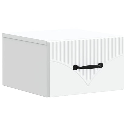 vidaXL Wall-Mounted Bedside Cabinet 2 pcs White 34.5 x 33 x 20 cm