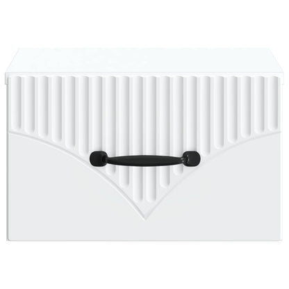 vidaXL Wall-Mounted Bedside Cabinet 2 pcs White 34.5 x 33 x 20 cm