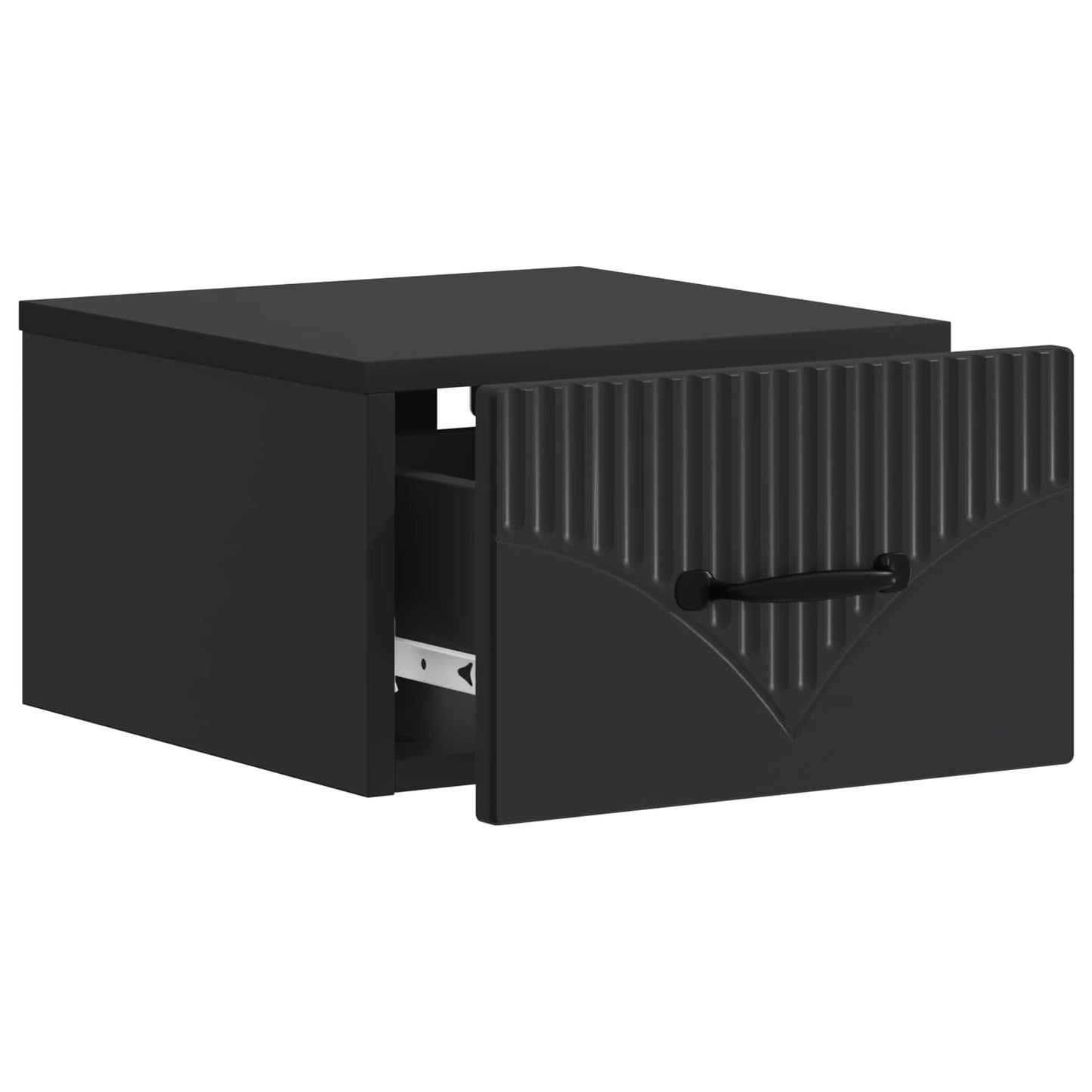 vidaXL Wall-Mounted Bedside Cabinet Black 34.5 x 33 x 20 cm