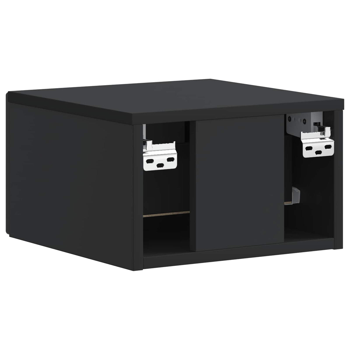 vidaXL Wall-Mounted Bedside Cabinet Black 34.5 x 33 x 20 cm