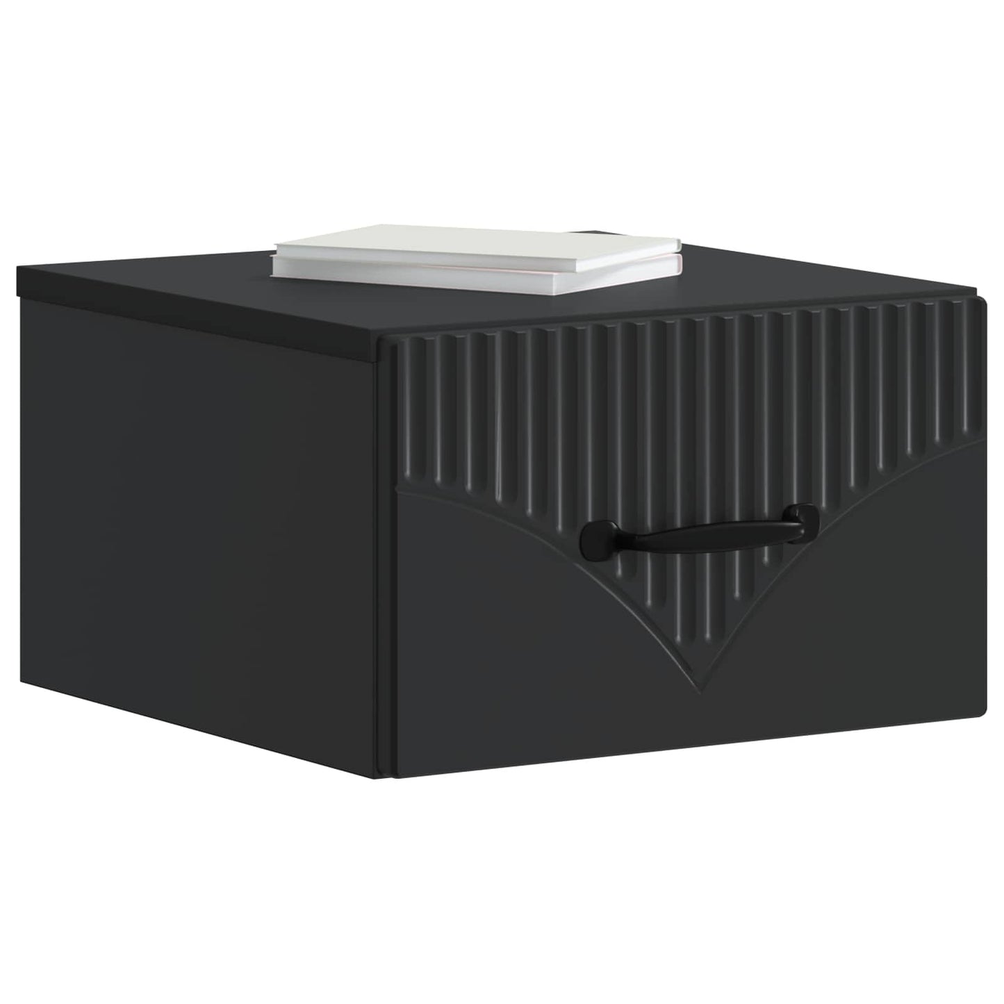 vidaXL Wall-Mounted Bedside Cabinet Black 34.5 x 33 x 20 cm