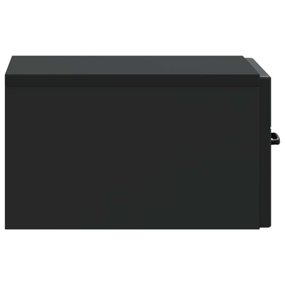vidaXL Wall-Mounted Bedside Cabinet Black 34.5 x 33 x 20 cm
