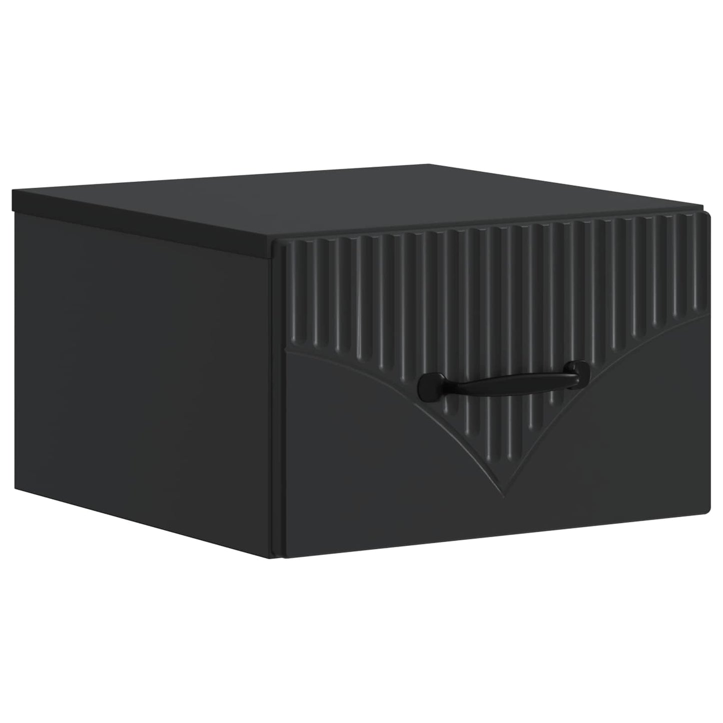 vidaXL Wall-Mounted Bedside Cabinet 2 pcs Black 34.5 x 33 x 20 cm