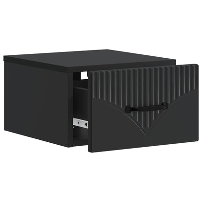vidaXL Wall-Mounted Bedside Cabinet 2 pcs Black 34.5 x 33 x 20 cm