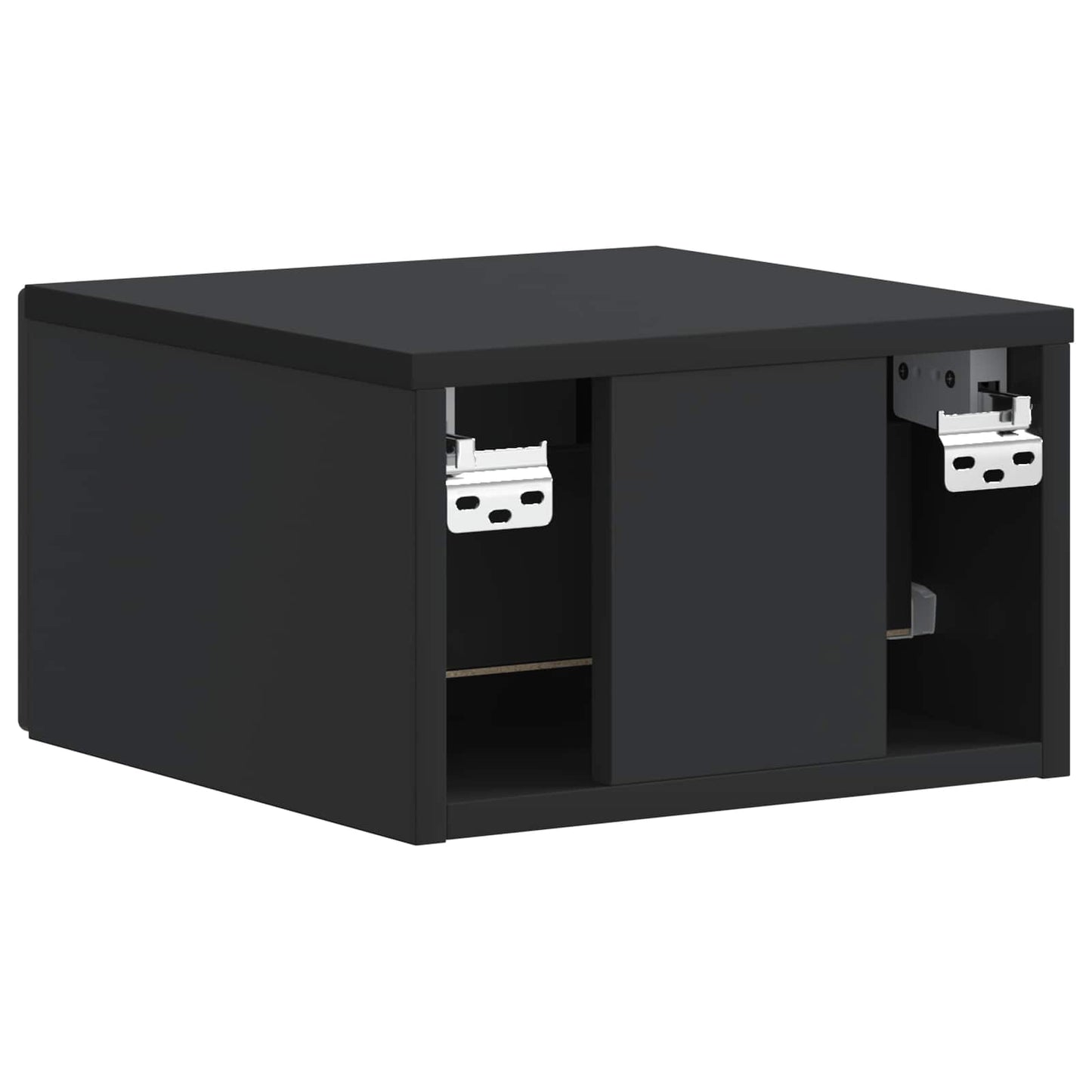 vidaXL Wall-Mounted Bedside Cabinet 2 pcs Black 34.5 x 33 x 20 cm