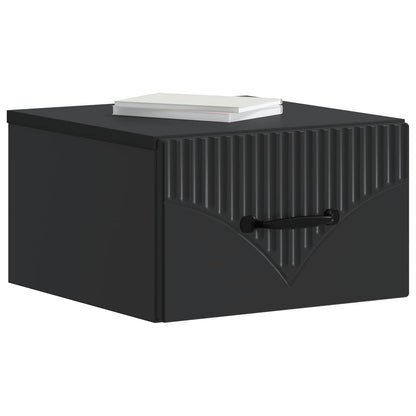 vidaXL Wall-Mounted Bedside Cabinet 2 pcs Black 34.5 x 33 x 20 cm