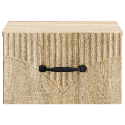 vidaXL Wall-Mounted Bedside Cabinet Sonoma Oak 34.5 x 33 x 20 cm