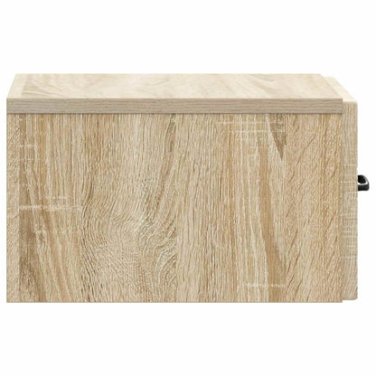 vidaXL Wall-Mounted Bedside Cabinet Sonoma Oak 34.5 x 33 x 20 cm