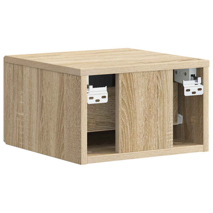vidaXL Wall-Mounted Bedside Cabinet 2 pcs Sonoma Oak 34.5 x 33 x 20 cm