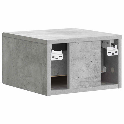 vidaXL Wall-Mounted Bedside Cabinet Concrete Grey 34.5 x 33 x 20 cm
