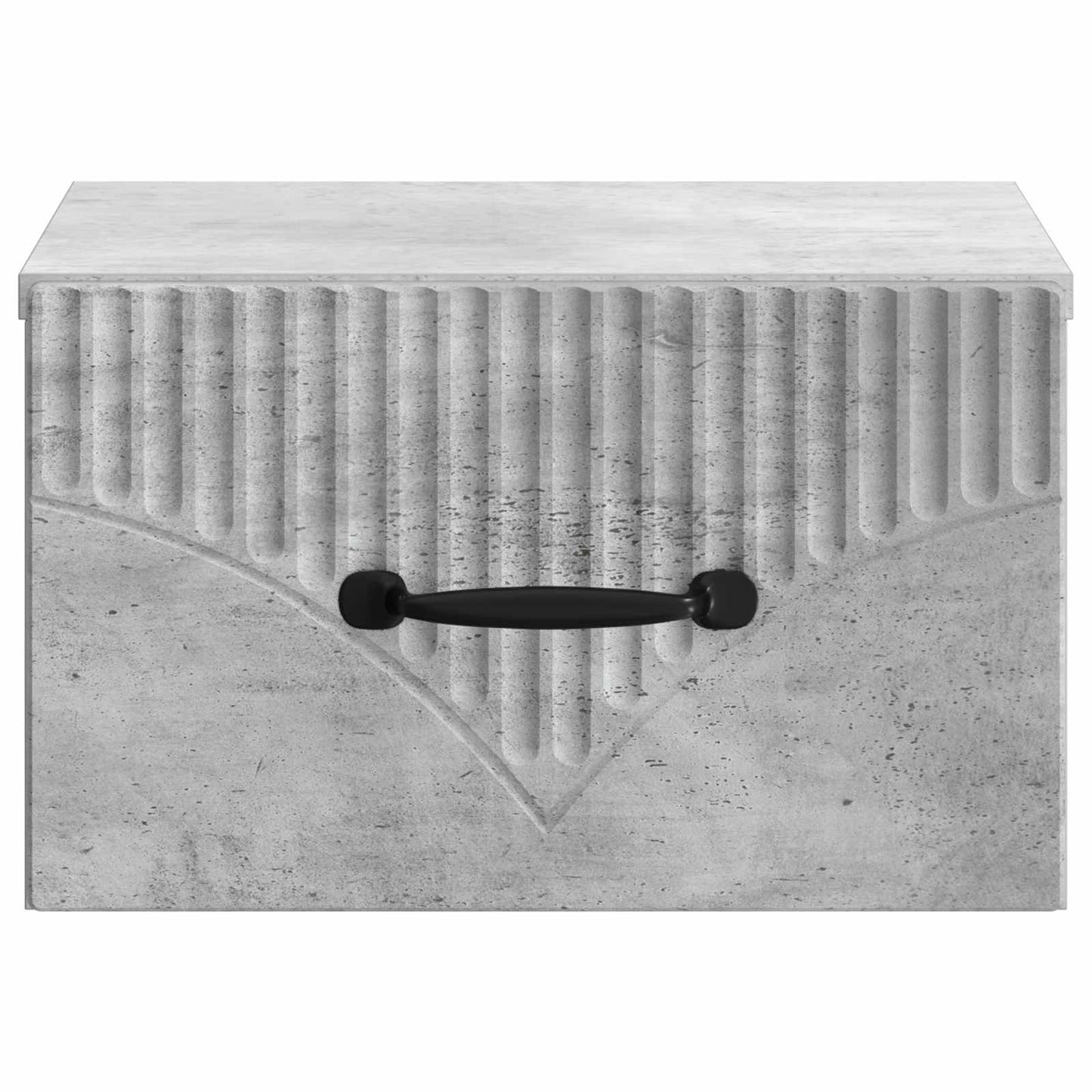 vidaXL Wall-Mounted Bedside Cabinet Concrete Grey 34.5 x 33 x 20 cm