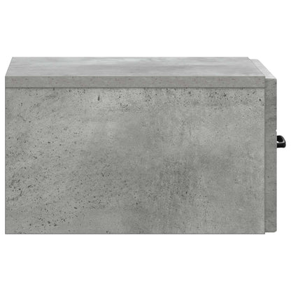 vidaXL Wall-Mounted Bedside Cabinet Concrete Grey 34.5 x 33 x 20 cm