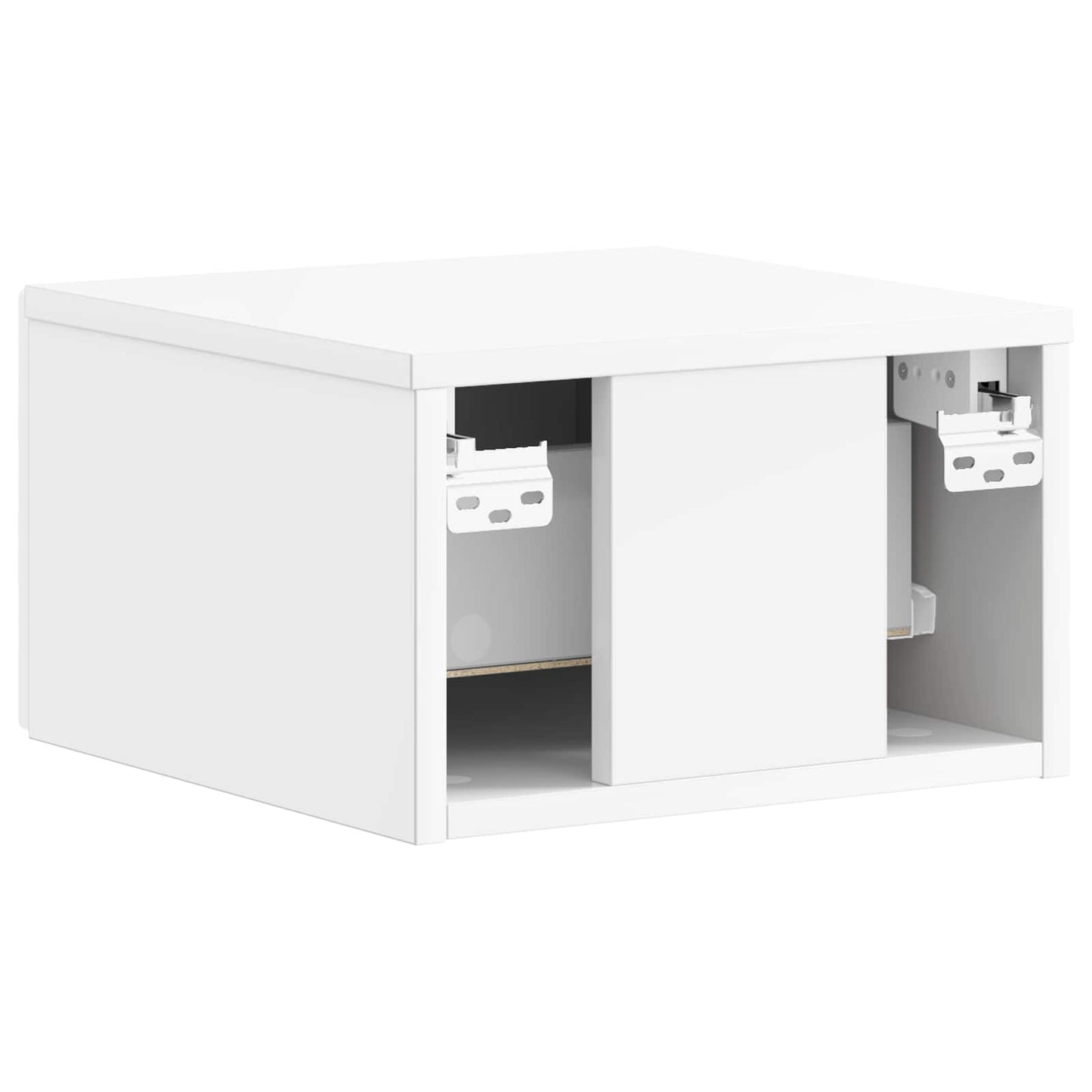 vidaXL Wall-Mounted Bedside Cabinet High Gloss White 34.5 x 33 x 20 cm