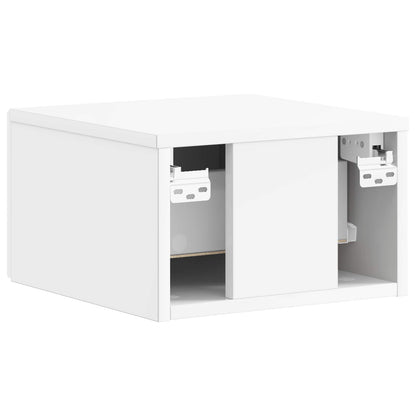 vidaXL Wall-Mounted Bedside Cabinet High Gloss White 34.5 x 33 x 20 cm