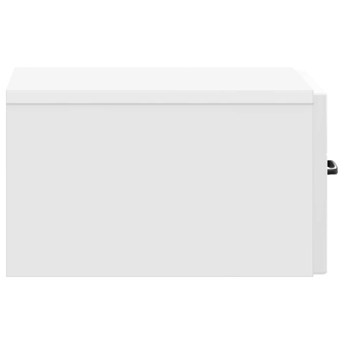 vidaXL Wall-Mounted Bedside Cabinet High Gloss White 34.5 x 33 x 20 cm