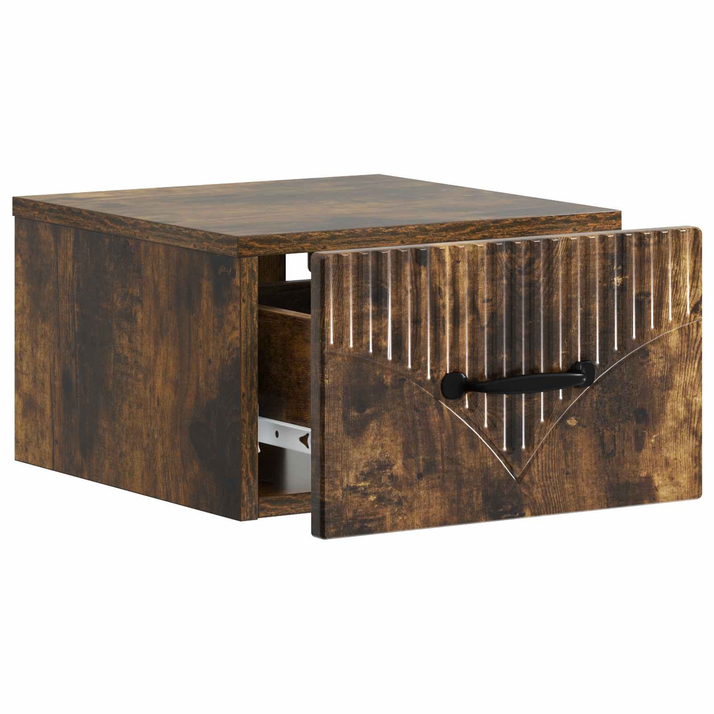 vidaXL Wall-Mounted Bedside Cabinet Smoked Oak 34.5 x 33 x 20 cm