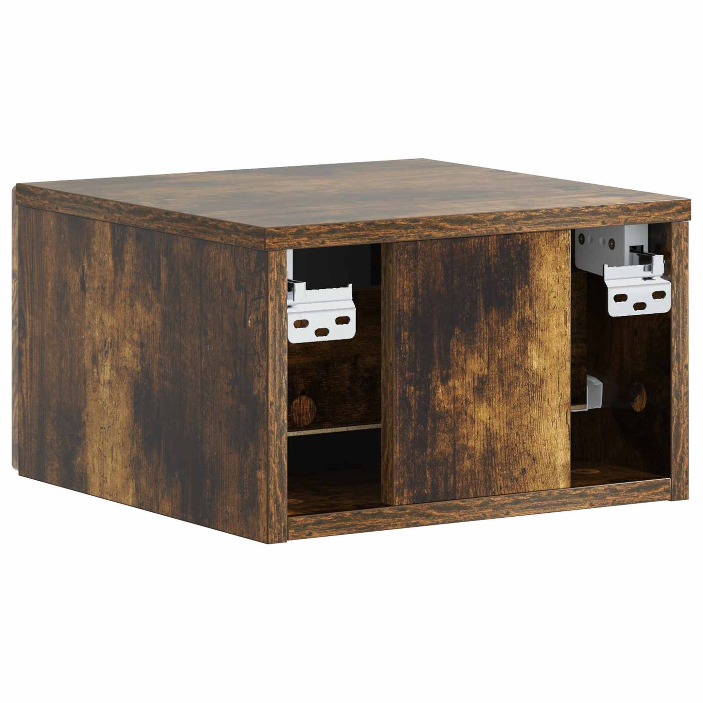 vidaXL Wall-Mounted Bedside Cabinet Smoked Oak 34.5 x 33 x 20 cm