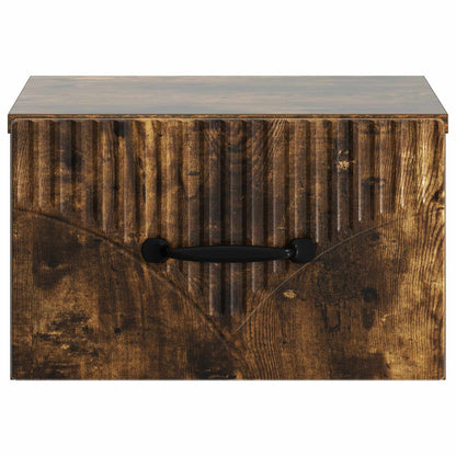 vidaXL Wall-Mounted Bedside Cabinet 2 pcs Smoked Oak 34.5 x 33 x 20 cm