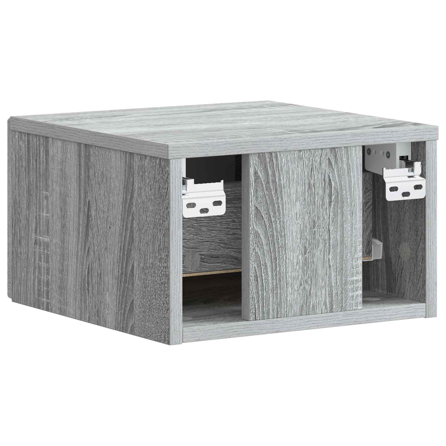 vidaXL Wall-Mounted Bedside Cabinet 2 pcs Grey Sonoma Engineered Wood