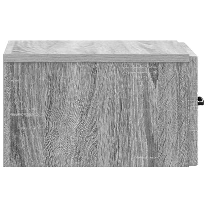 vidaXL Wall-Mounted Bedside Cabinet 2 pcs Grey Sonoma