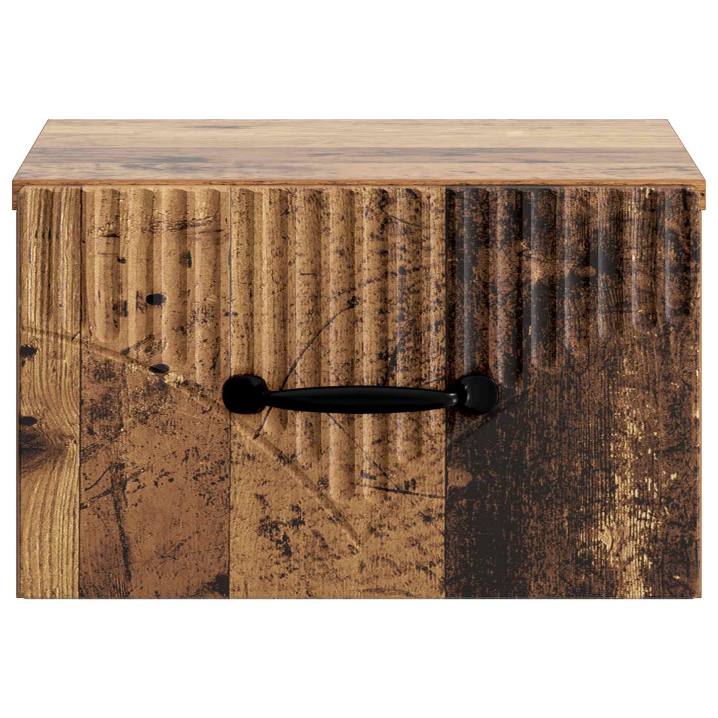 vidaXL Wall-Mounted Bedside Cabinet Old Wood 34.5 x 33 x 20 cm