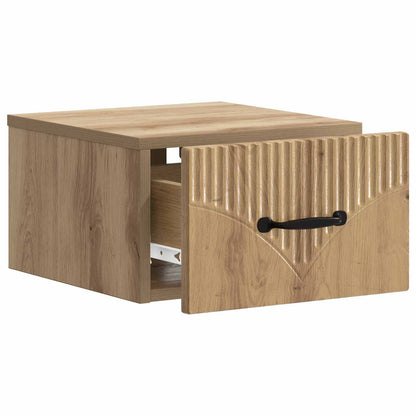 vidaXL Wall-Mounted Bedside Cabinet 2 pcs Artisan Oak