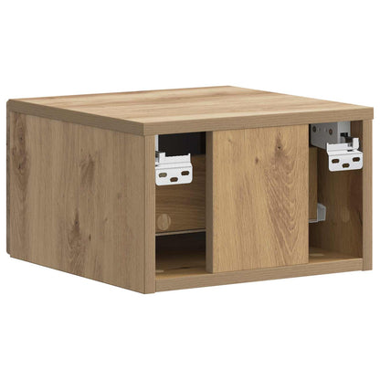vidaXL Wall-Mounted Bedside Cabinet 2 pcs Artisan Oak