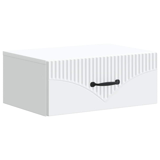 vidaXL Wall-Mounted Bedside Cabinet White 49 x 34.5 x 20 cm