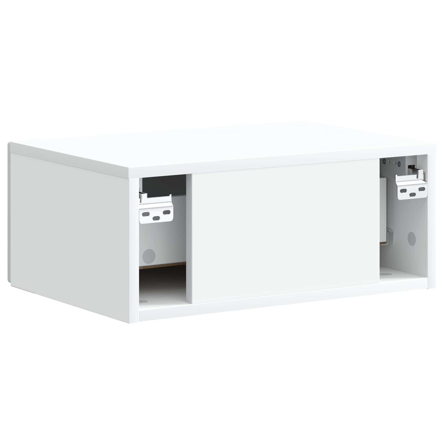 vidaXL Wall-Mounted Bedside Cabinet White 49 x 34.5 x 20 cm