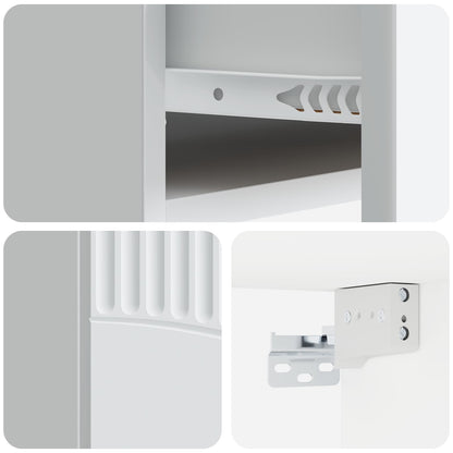 vidaXL Wall-Mounted Bedside Cabinet 2 pcs White 49 x 34.5 x 20 cm