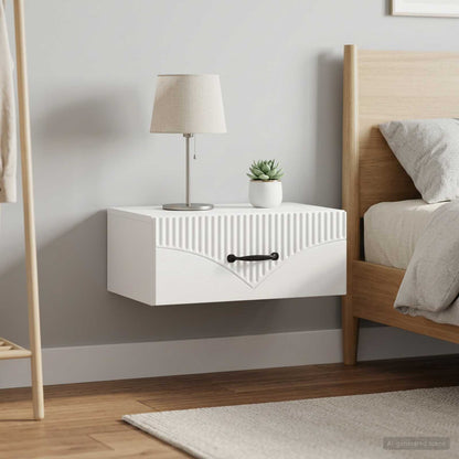 vidaXL Wall-Mounted Bedside Cabinet 2 pcs White 49 x 34.5 x 20 cm