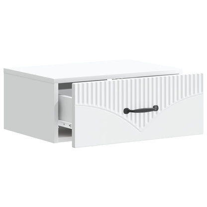vidaXL Wall-Mounted Bedside Cabinet 2 pcs White 49 x 34.5 x 20 cm